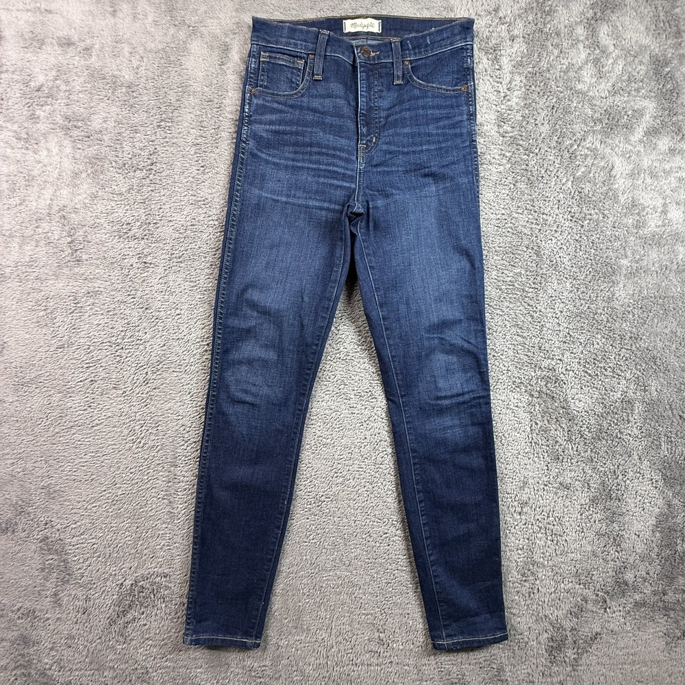 Madewell Women's Jeans Sz 26 10" High Rise Skinny Dark Wash Stretch Denim